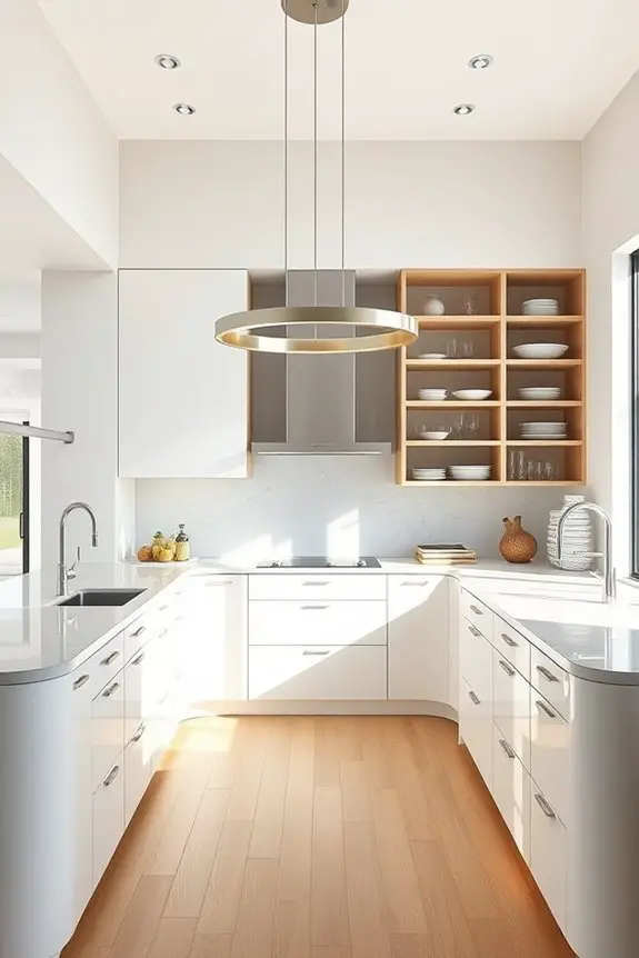 curvilinear lighting enhances ambiance