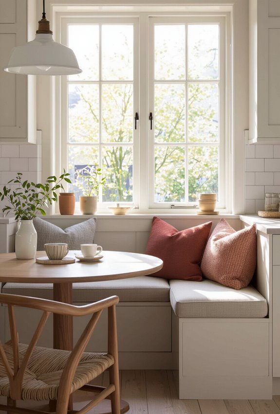 cushioned cozy window seat