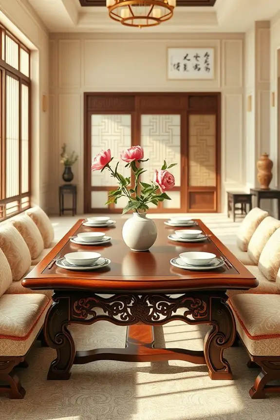 cushioned low table dining