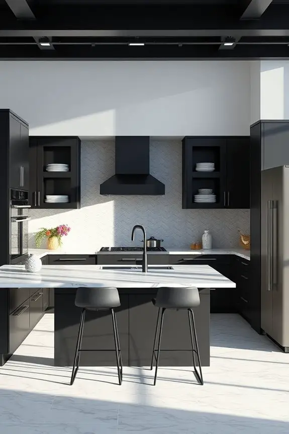 custom black cabinet designs