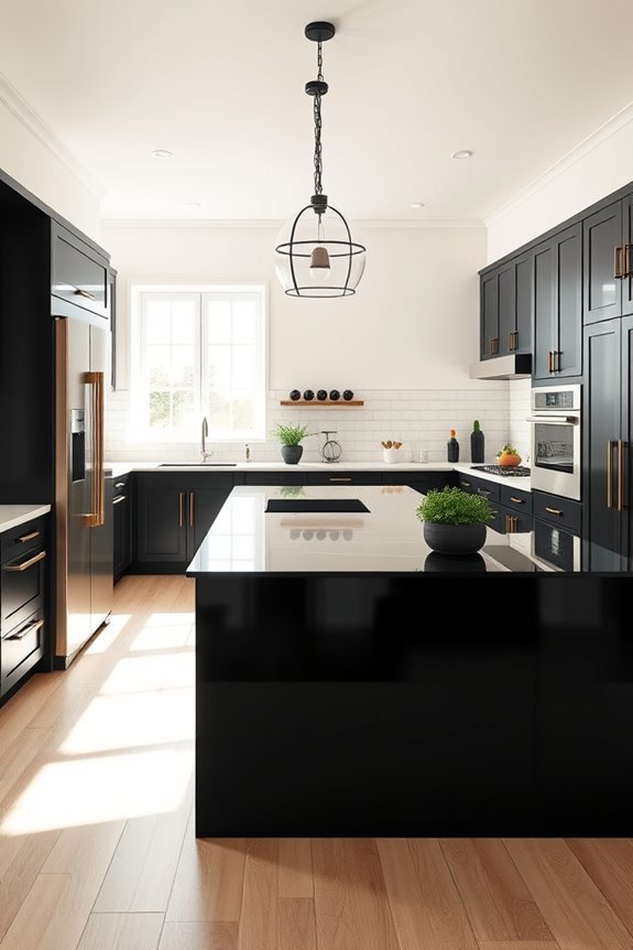custom black cream kitchens