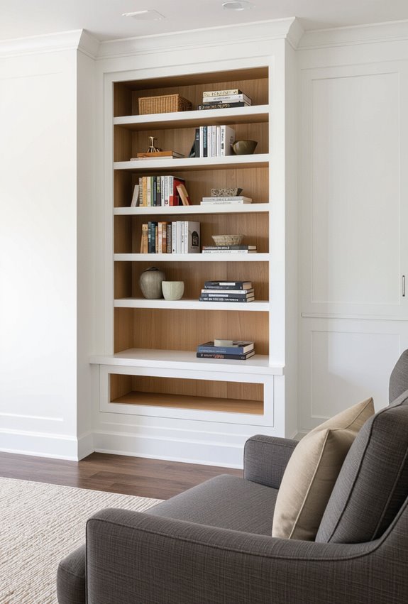 custom built in bookshelf insert