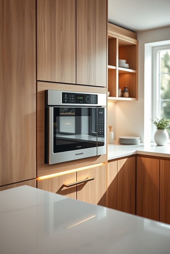 custom cabinet microwave integration