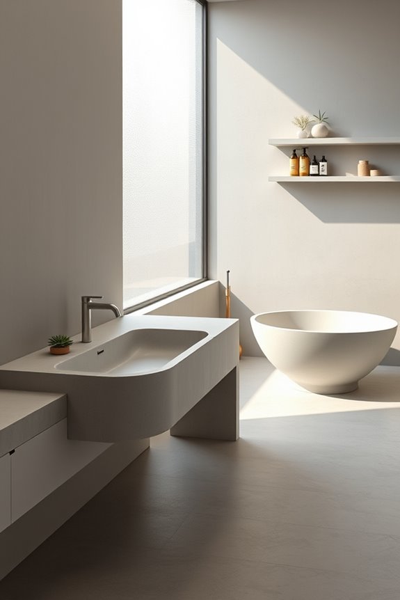 custom concrete bathroom fixtures