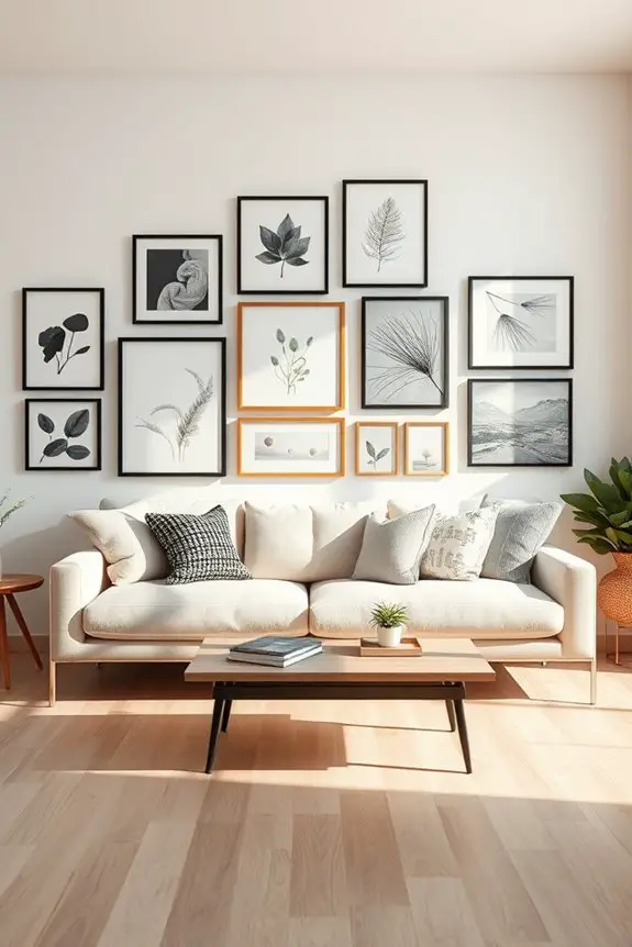 custom eclectic gallery wall