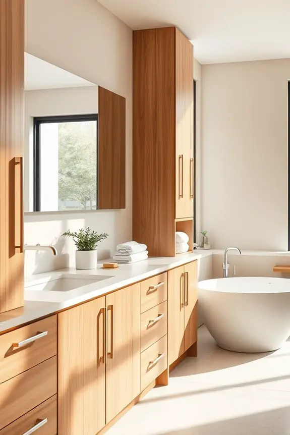 custom functional bathroom cabinetry