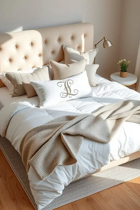 custom luxury monogrammed bedding