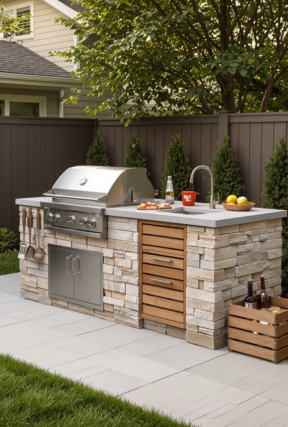 custom outdoor grilling station