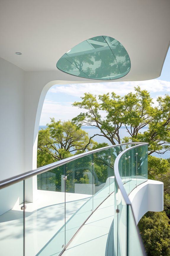 custom shaped glass balconies