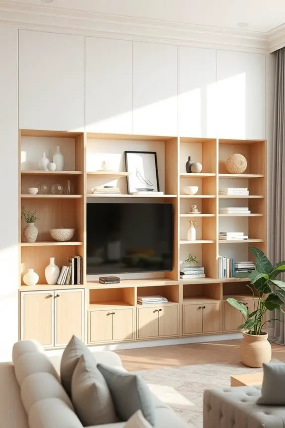custom shelves for unique spaces