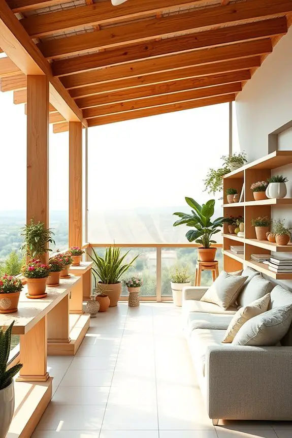 custom shelving for balconies