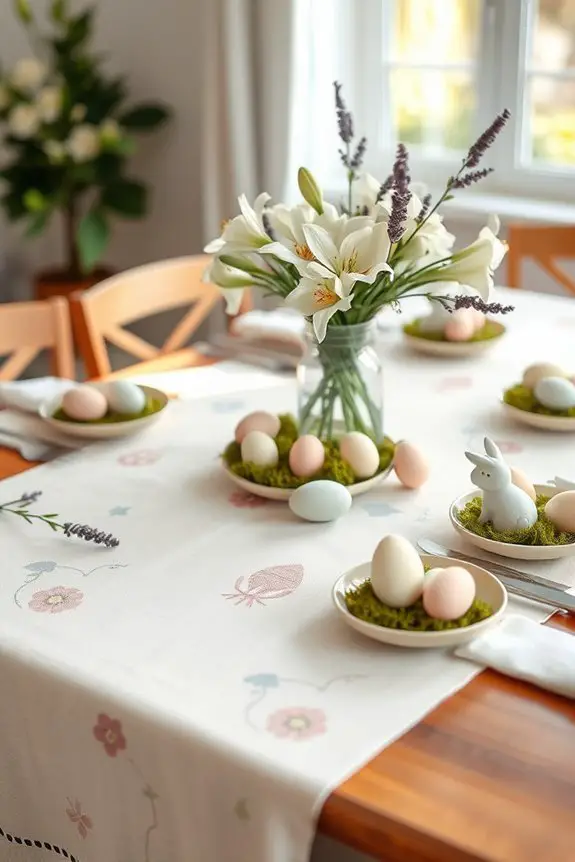 custom stenciled easter tablecloth