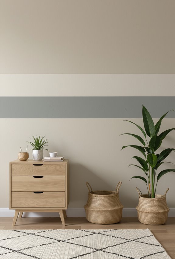 custom stenciled stripe design