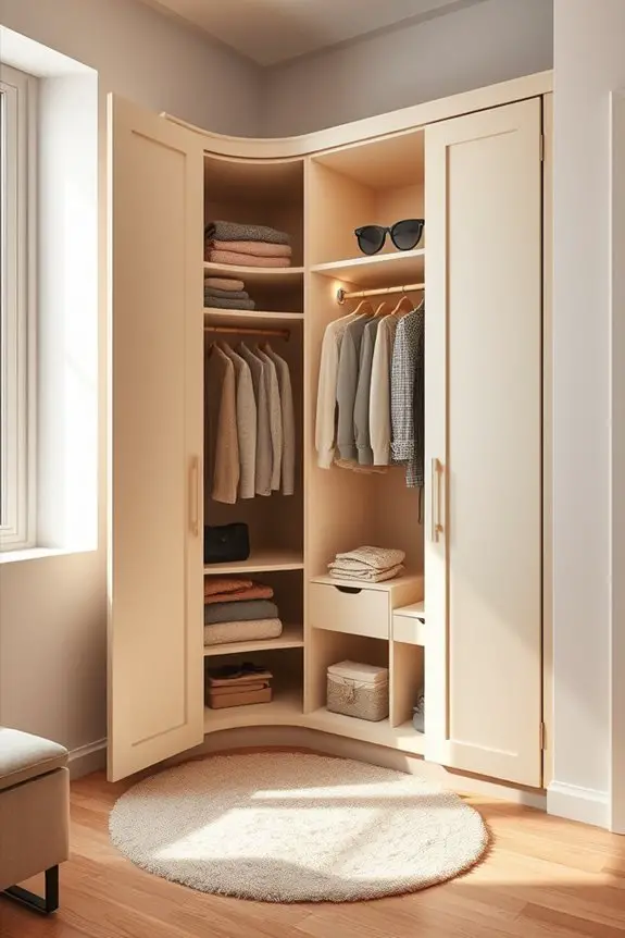 custom stylish corner wardrobes