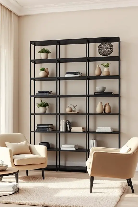 customizable black shelving solutions