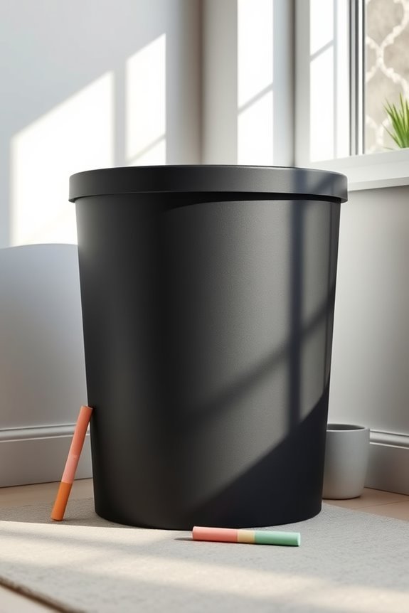 customizable chalkboard dustbins