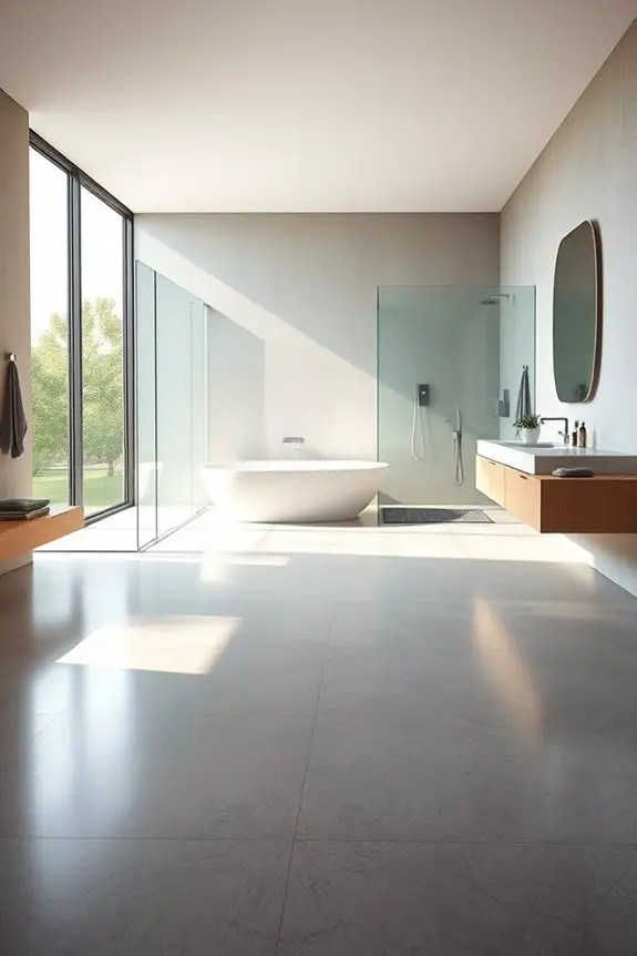 customizable concrete bathroom floors