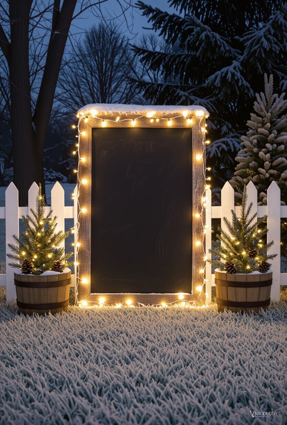 customizable holiday chalkboard sign