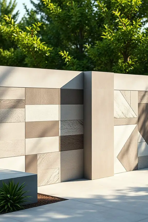 customizable outdoor concrete walls