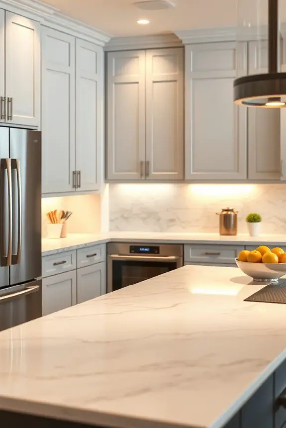 customized ambient kitchen lighting