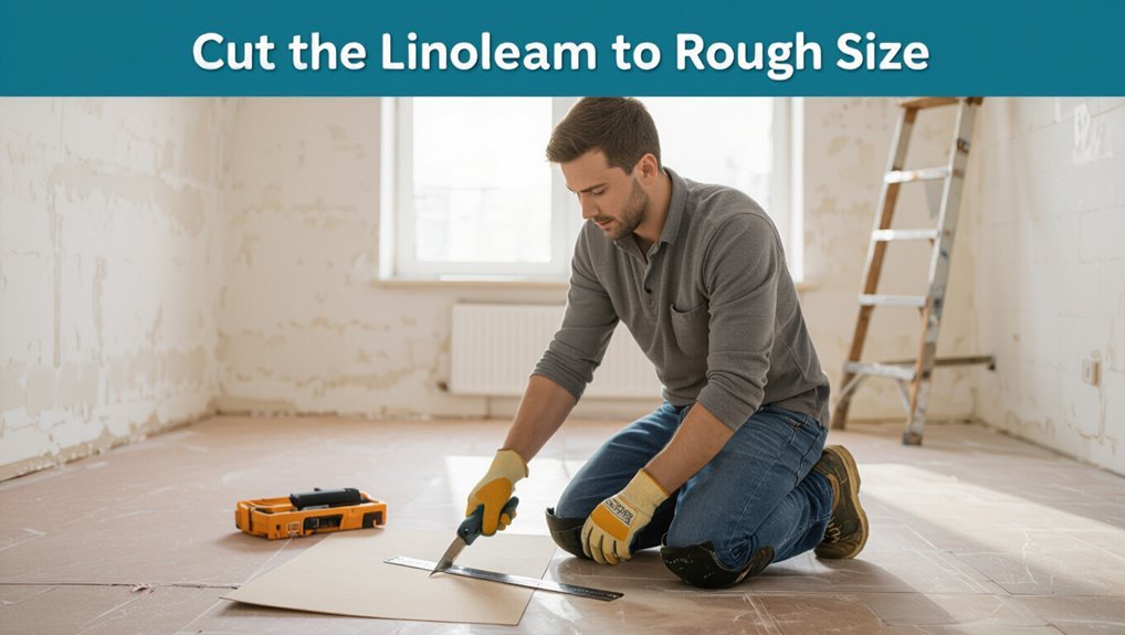 cut linoleum to size
