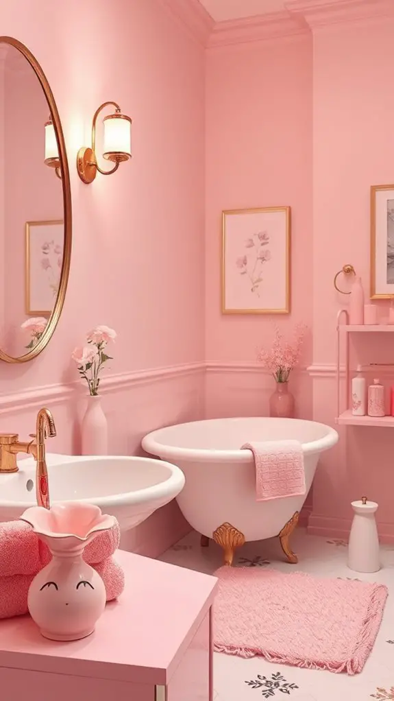 cute pink bathroom accessories