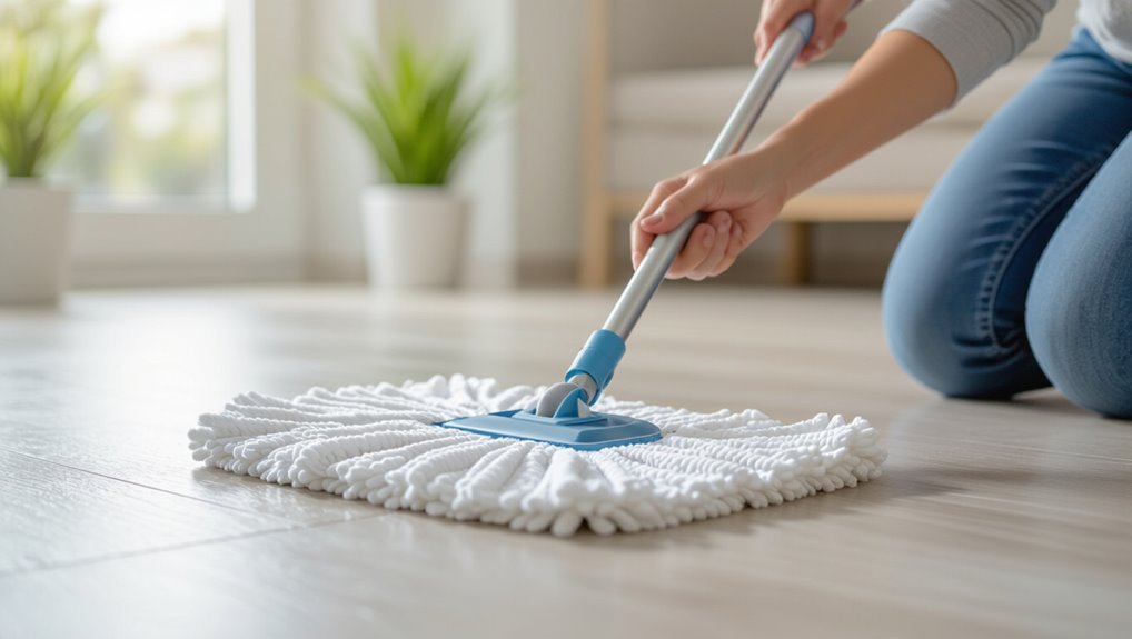 damp mop avoid excess