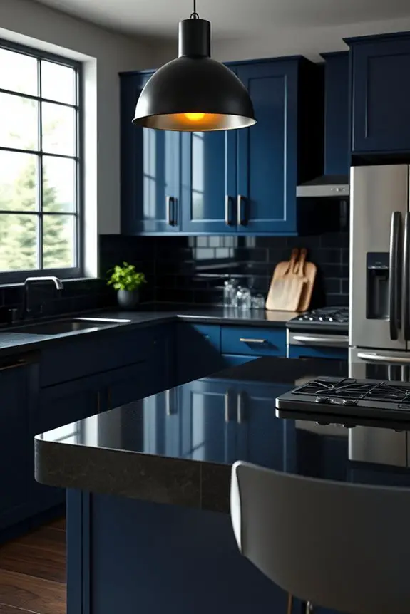 dark blue black elegance