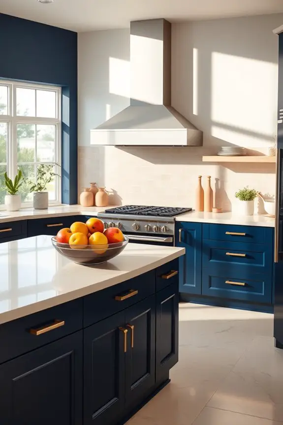 dark blue cream elegance