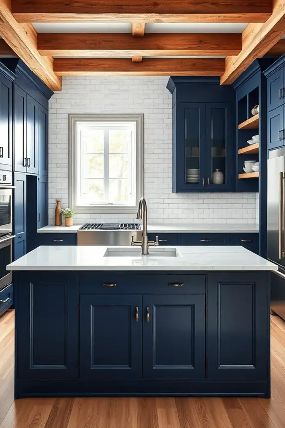 dark blue rustic kitchen