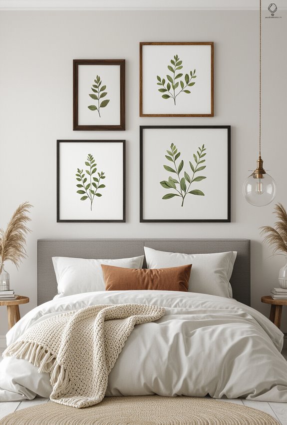 dark botanical gallery design