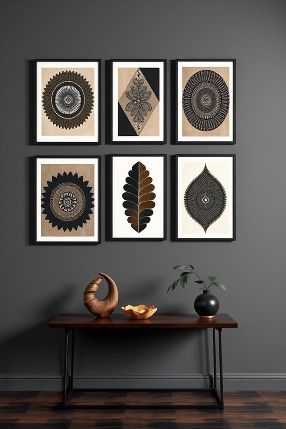 dark ethnic print aesthetics