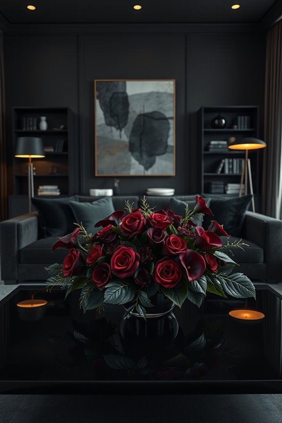 dark floral elegance enhances sophistication