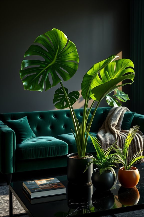 dark foliage interior design