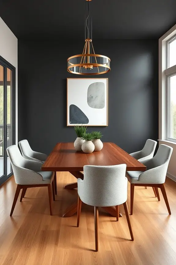 dark gray wood decor