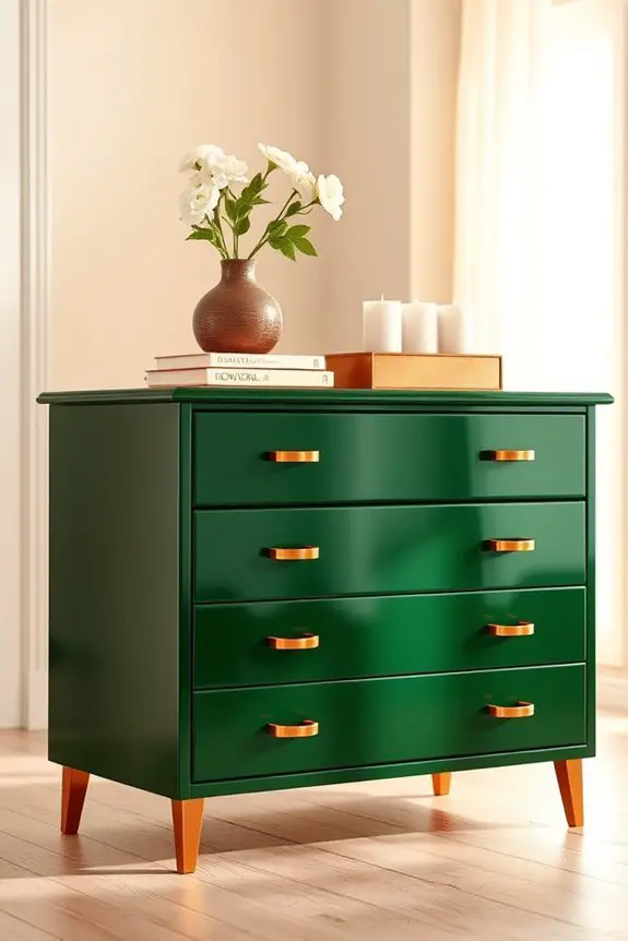 dark green copper accents