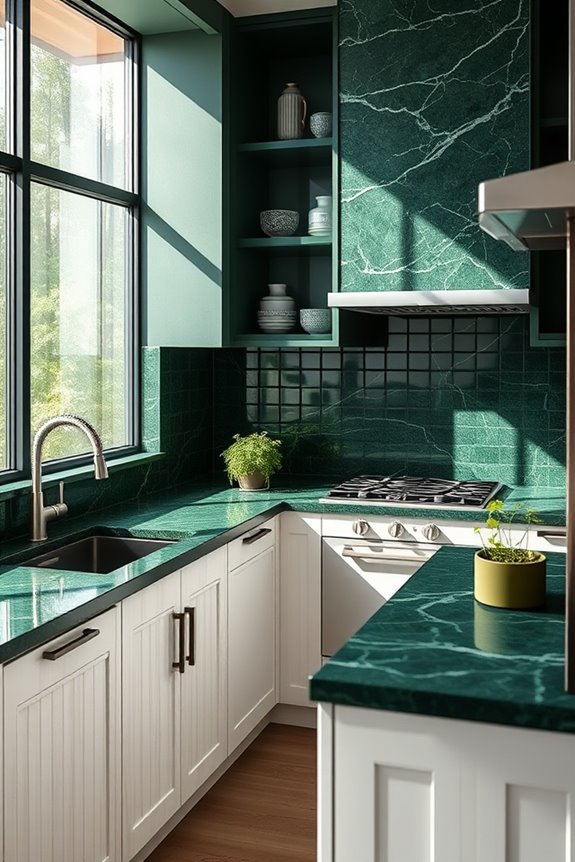 dark green countertop options