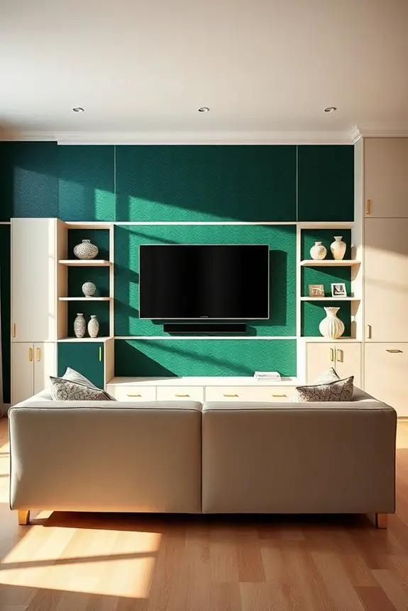 dark green cream elegance