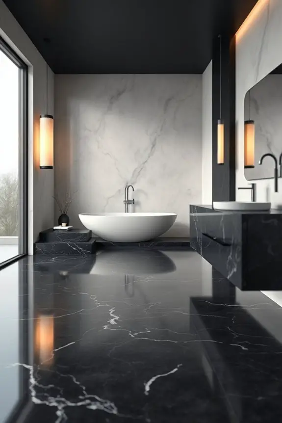 dark marble elegant lighting