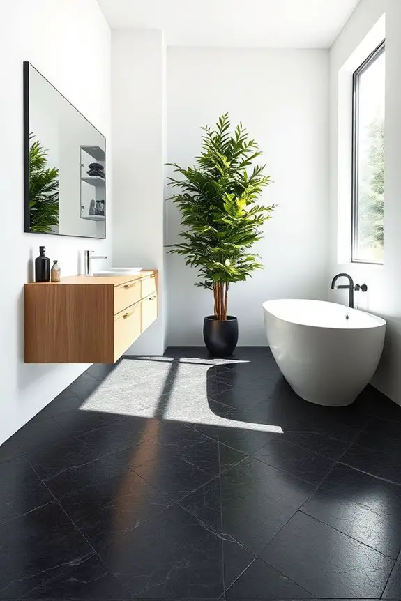 dark mosaic bathroom design