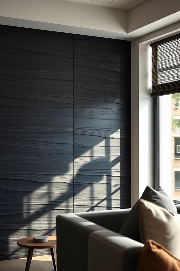 dark textured wall elegance