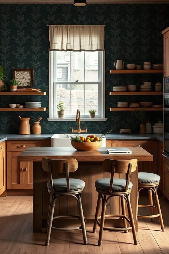 dark wallpaper enhances warmth