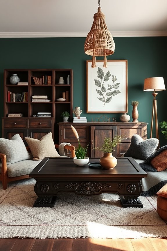 dark wood accent warmth