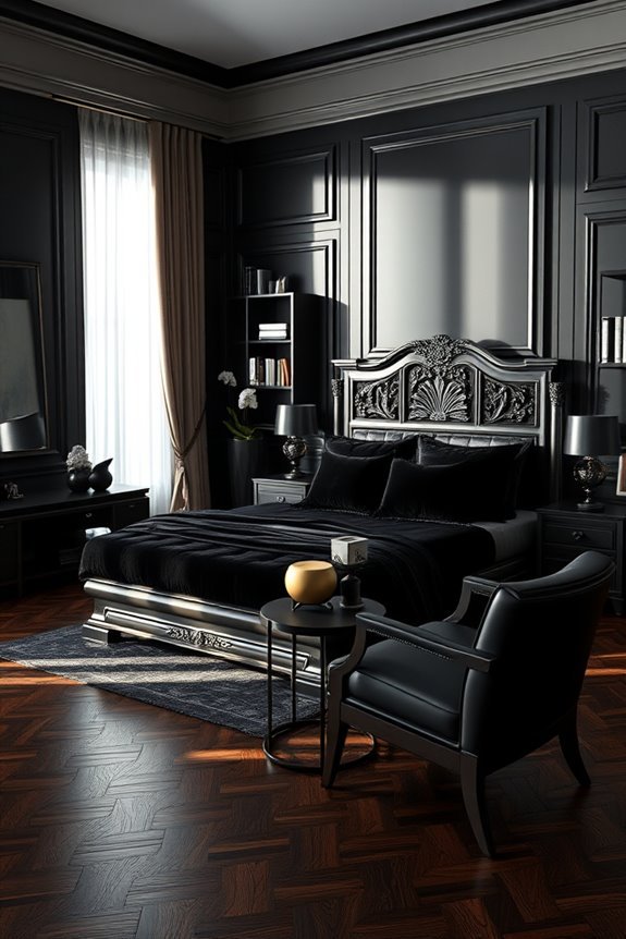dark wood black elegance