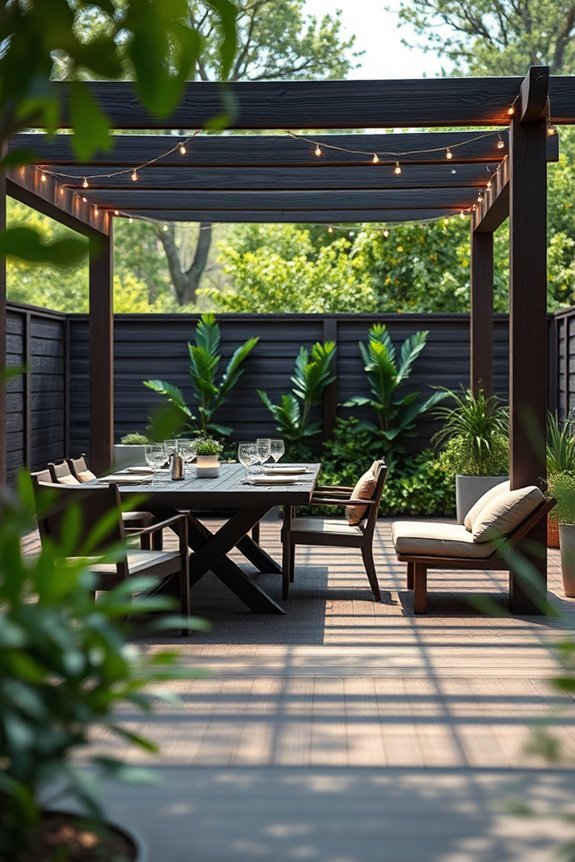 dark wood outdoor transformation