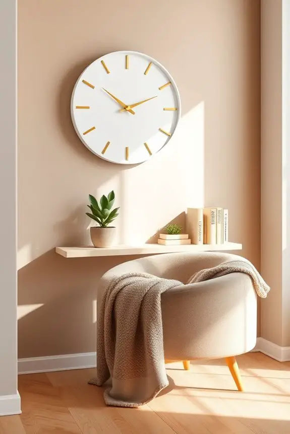 decorative corner wall clock