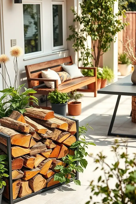 decorative firewood display idea