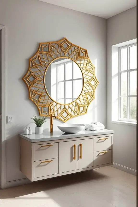 decorative mirrors enhance aesthetics