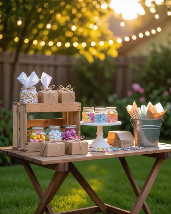 decorative party favor station