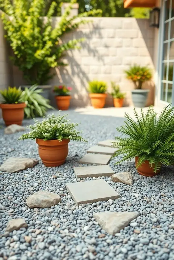 decorative stones enhance patios